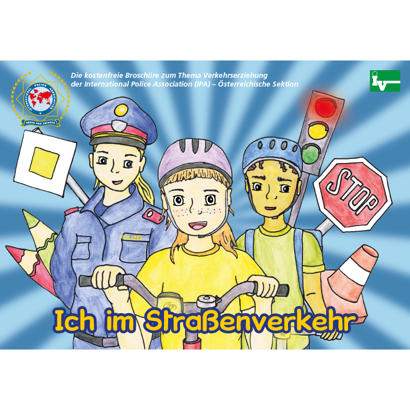 International Police Association IPA Österreich Titelbild Verkehrsmalbuch für Kinder